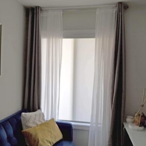 Curtain with Roller Shade